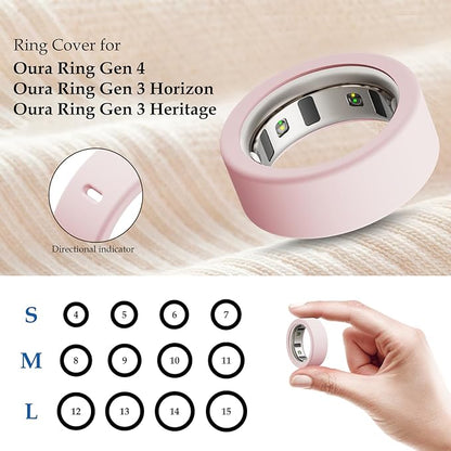 15 Pack Cover Compatible with Oura Ring Gen 4/Gen 3 Horizon/Gen 3 Heritage, Anti-Scratch Silicone