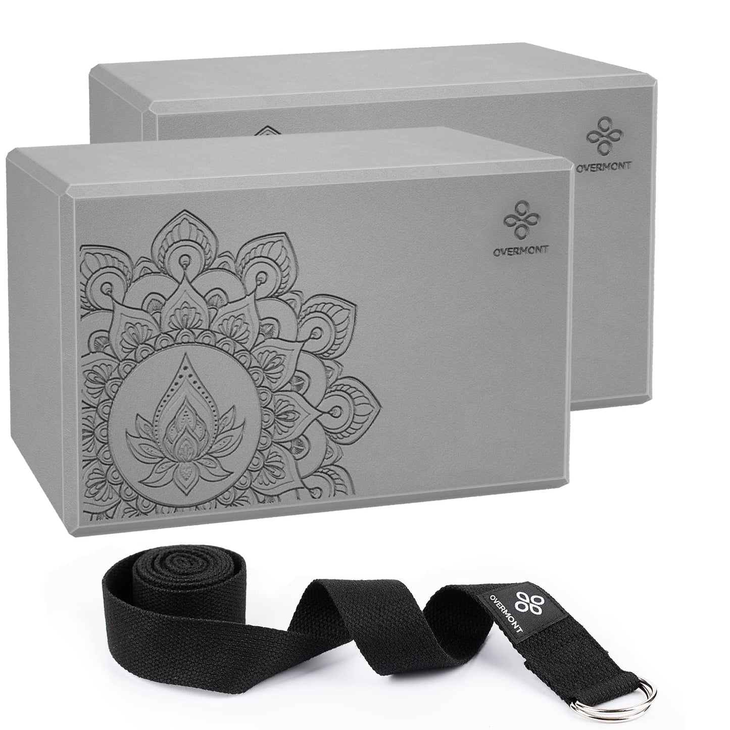 Overmont Yoga Block 2 Pack Supportive Latex-Free EVA Foam Soft Non-Slip Surface for General Fitness