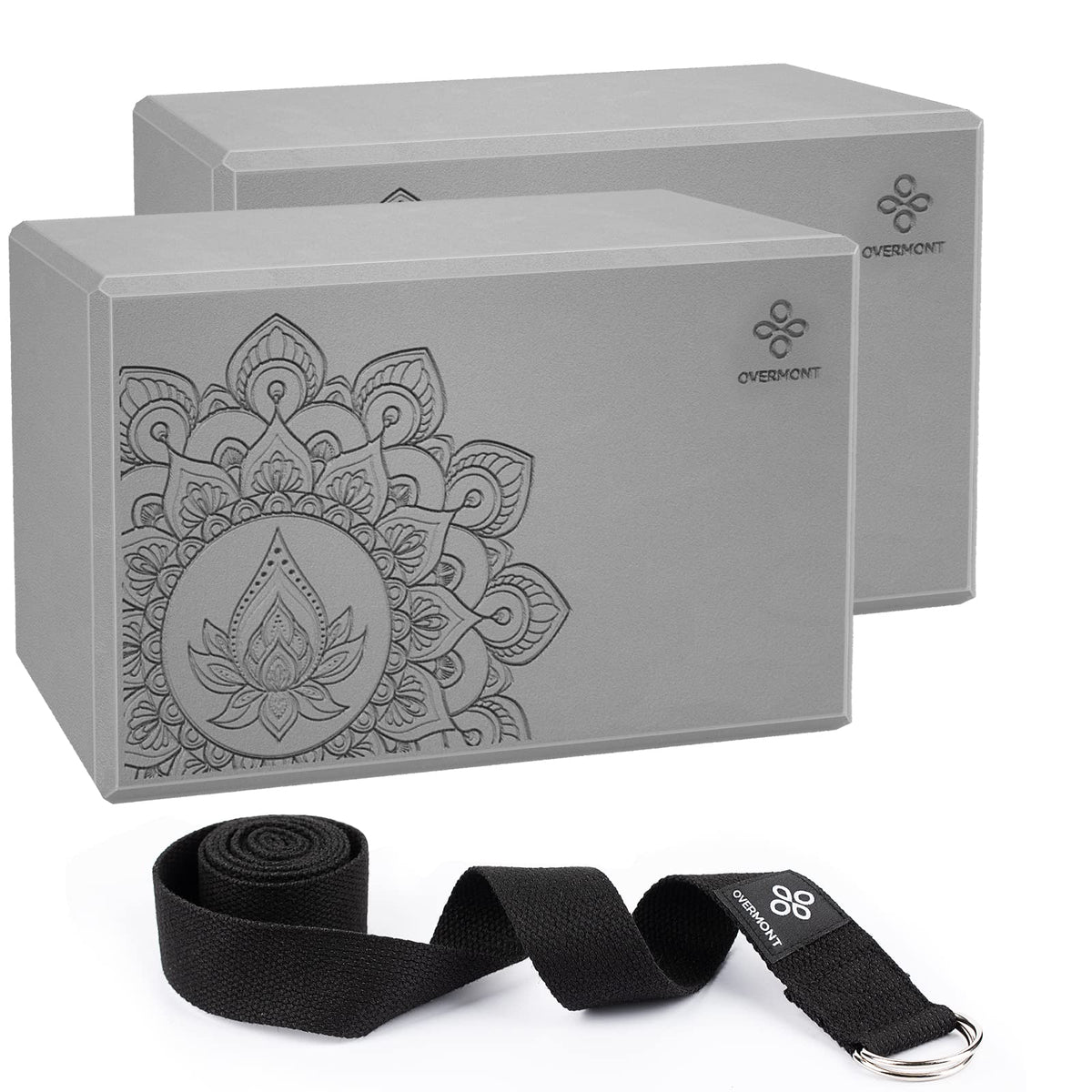 Overmont Yoga Block 2 Pack Supportive Latex-Free EVA Foam Soft Non-Slip Surface for General Fitness