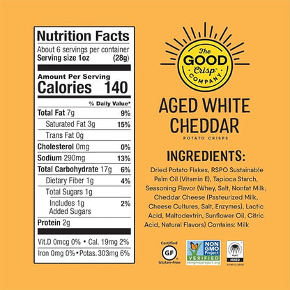 The Good Crisp Company, Potato Chips Variety Pack, 5.6 Ounce Canisters, Pack of 4 (Variety Pack)