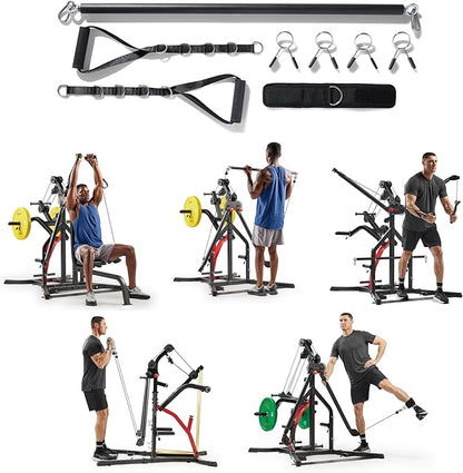 Sunny Health & Fitness Multifunctional Strength Training Home Gym ??Complete Workout Equipment with