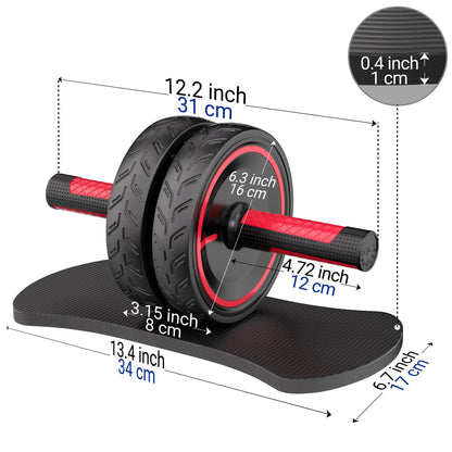 READAEER Ab Roller Wheel, Heavy Duty Workout Equipment for Home Gym, Professional Metal Handle with