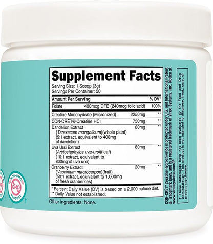 Nutricost Creatine Monohydrate Powder for Women, Micronized, Unflavored, 50 Servings - Vegetarian