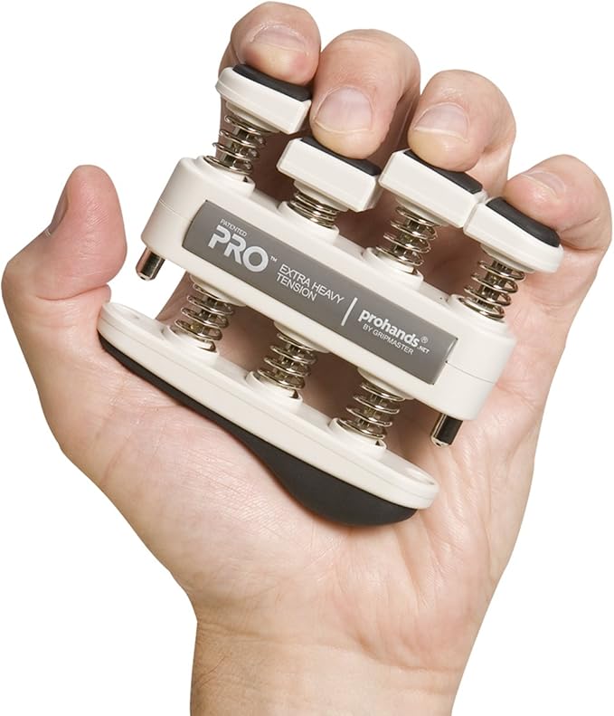 PRO Hand Exerciser, Finger Exerciser (Hand Grip Strengthener), Spring-Loaded, Finger-Piston System