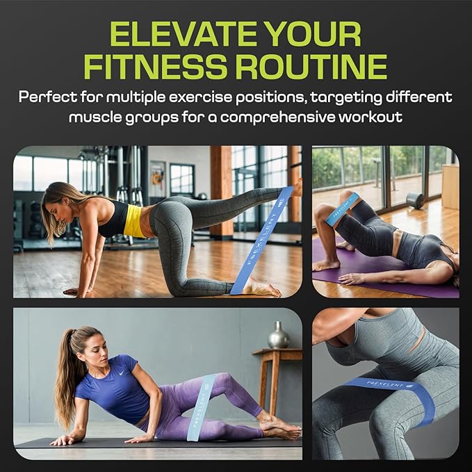 Fabric Resistance Bands for Working Out with 5 Strength Levels - Extra Light to Extra Heavy, Thick
