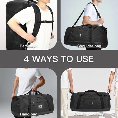 TUGUAN Extra Large Travel Duffle Bag Backpack for Men with Adjustable Dividers 120L Big Weekend