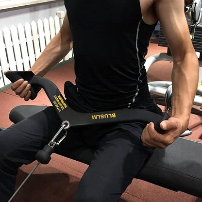 LAT Pull Down Bar for Cable Machine, LAT Pulldown Attachments T Bar V Bar Cable Attachment, Back