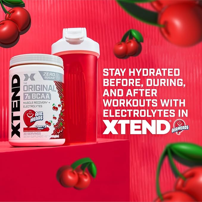 Original BCAA Powder Airheads Candy Flavor, 7g BCAA and 2.5g L-Glutamine, Sugar Free Post Workout