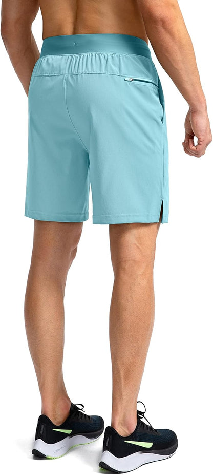 Men's Running Shorts with Zipper Pockets 9 Inch/ 7 Inch / 5 Inch Lightweight Quick Dry Gym Workout