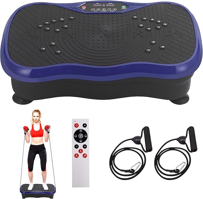 Vibration Plate Exercise Machine, Vibrating Plate Fitness Platform with Remote Control ??Portable