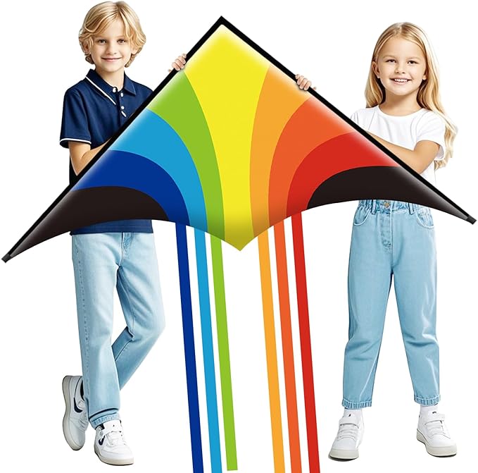 Xida Kites for Kids Ages 4-8, Large Kite for Adults, Easy to Fly Beach Kites with Handle and