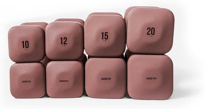 SafeGrip Dumbbells, Anti-Slip, Anti-Roll, Thick Handles, Free Weights, Square Dumbbells for Secure
