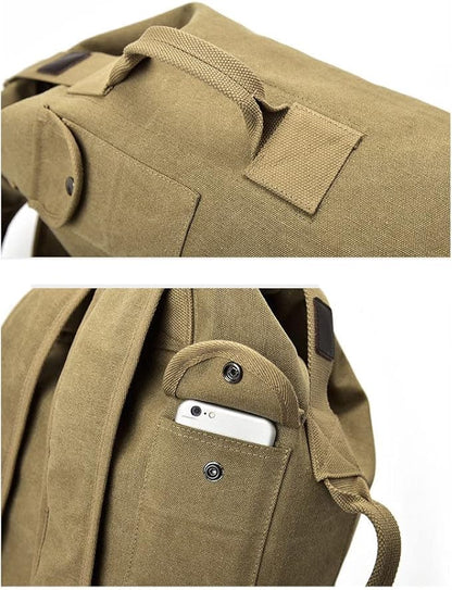 Large Capacity Travel Climbing Bag Tactical Military Duffel Bag Top Load Double Strap Canvas