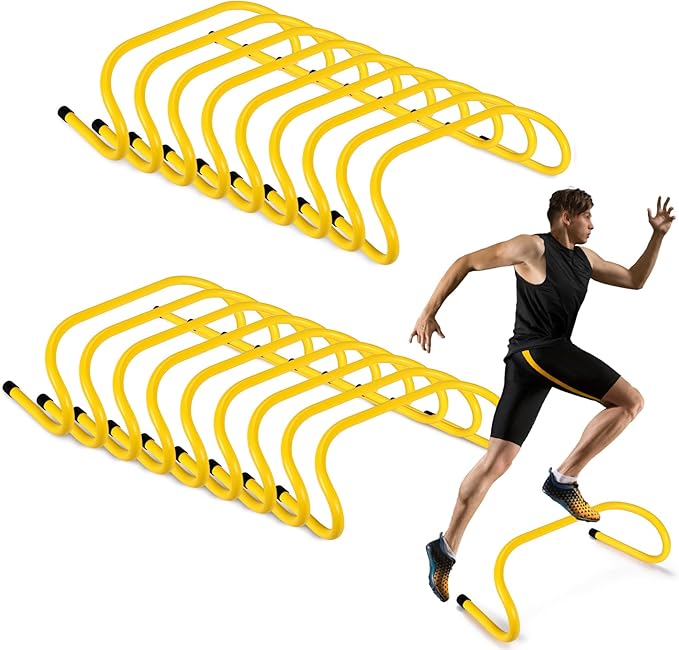 Wettarn 18 Pcs 6" Speed Training Hurdles Durable Agility Training Hurdle Agility Plyometric and All