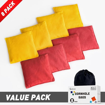 Cornhole Bags Set of 8 Regulation Corn Hole Bean Bags for Cornhole Game, Professional Weather