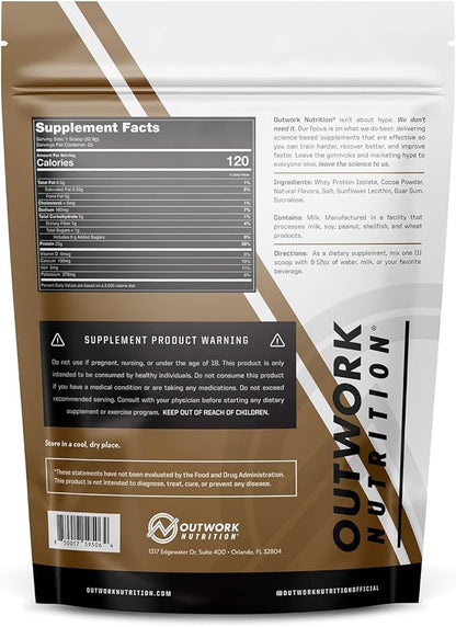 Outwork Nutrition Whey Isolate Protein Powder - Accelerates Muscle Building & Recovery - Low