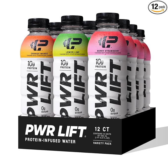 Whey Protein Water Sports Drink by PWR LIFT | Variety Pack | Keto, Vitamin B, Electrolytes, Zero