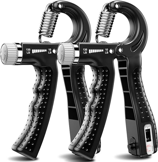 KDG Hand Grip Strengthener 2 Pack Adjustable Resistance 10-130 lbs Forearm Exerciser，Grip Strength