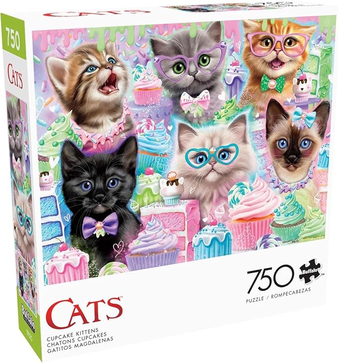 Buffalo Games - Sheena Pike - Cupcake Kittens - 750 Piece Jigsaw Puzzle for Adults -Challenging