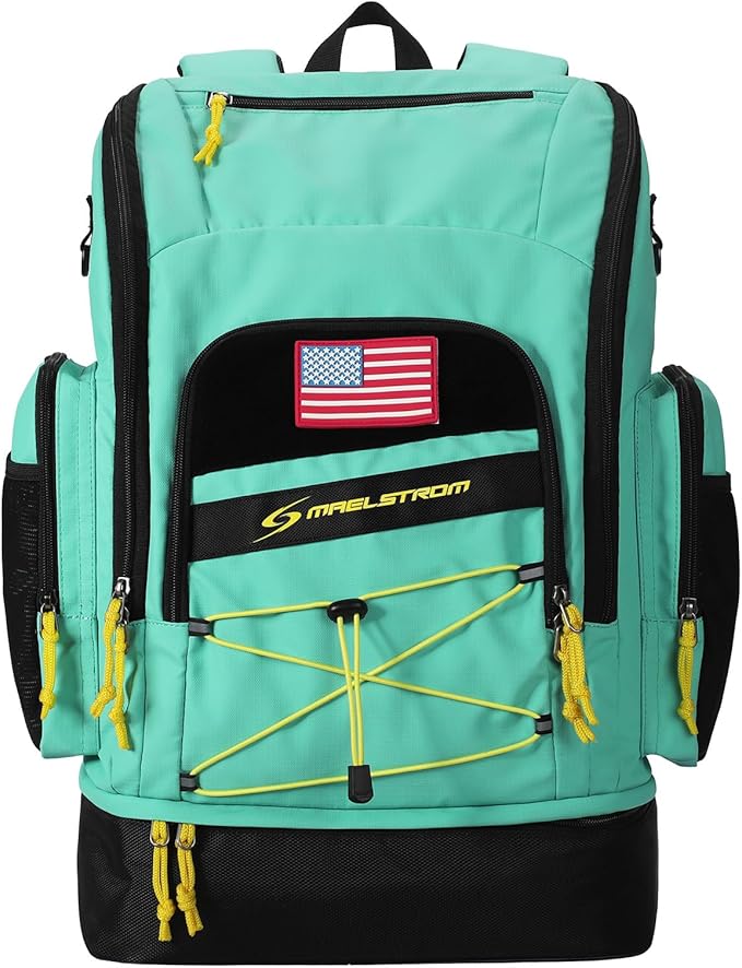 Maelstrom Swim Backpack,35L Swimming bag with Separate Shoes Compartment,Swim Gear Bag,Athlete Gym