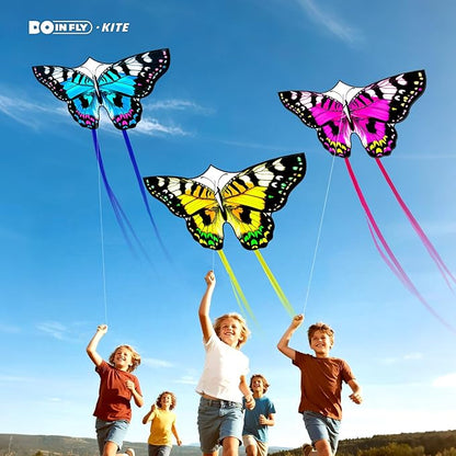 Butterflys for Kids, Beautiful Kite Easy to Fly for Beginners with 328 ft Line & Line Winder