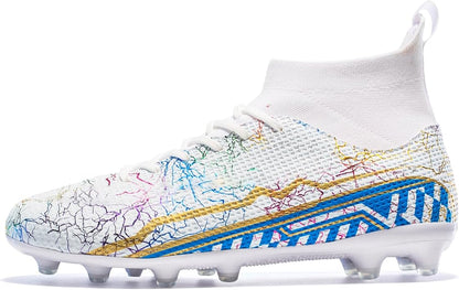 Soccer Cleats Mens Football Cleats Professional Soccer Shoes High-Tops Non-Slip Spikes for Big Boys