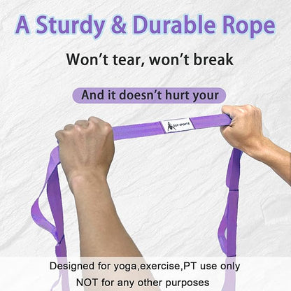 Stretching Strap Yoga Strap with Loops, Stretch Straps for Physical Therapy, Non-Elastic Exercise