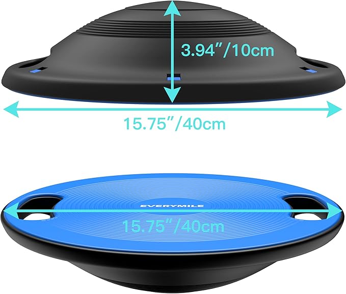EVERYMILE Wobble Balance Board, Exercise Balance Stability Trainer Portable Balance Board with