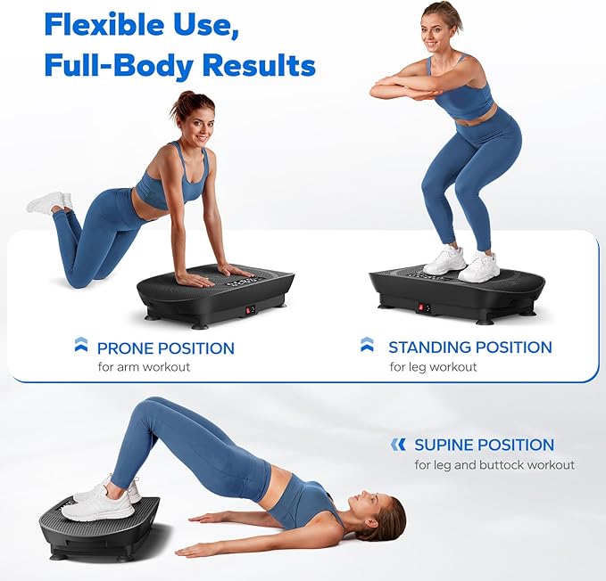 MERACH Vibration Plate Exercise Machine, Slim Vibration Plate for Lymphatic Drainage Weight Loss