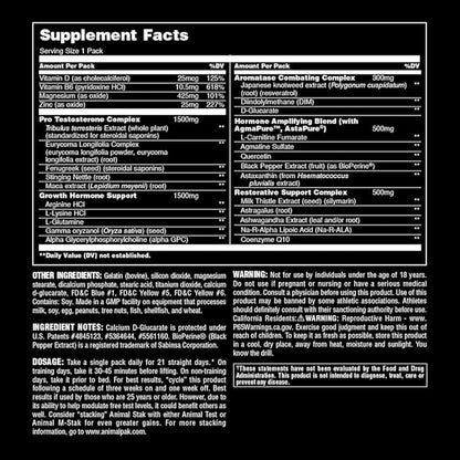 Animal Stak ??Complete Natural Hormone Booster Supplement with Tribulus ??Natural Testosterone