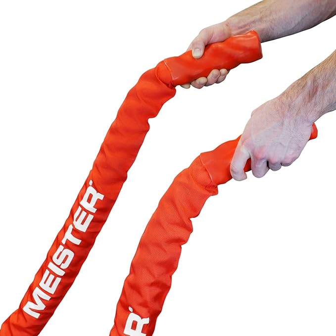 Meister Beast Professional Sheathed Battle Rope for Strength & Conditioning Gym Workouts - 2.5"