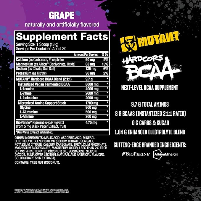 Mutant Hardcore BCAA - Pre, Intra or Post Workout ??BCAA Next Level branched-Chain Amino Acids