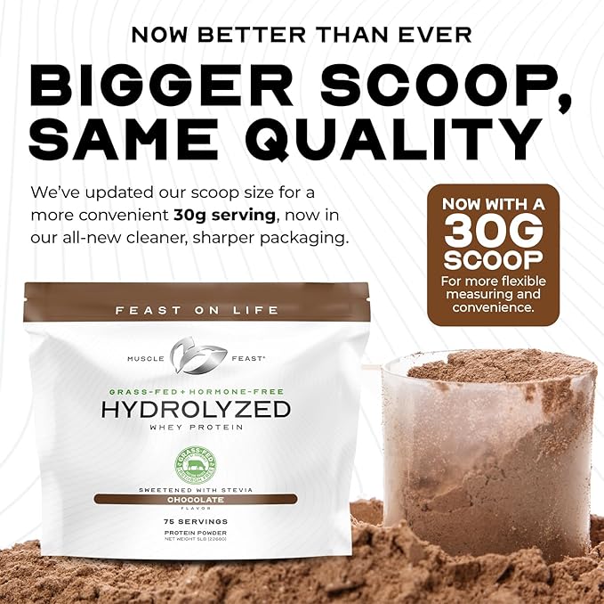 Muscle Feast Hydrolyzed Whey Protein Powder, Grass Fed and All Natural Hormone-Free, Hydro Whey