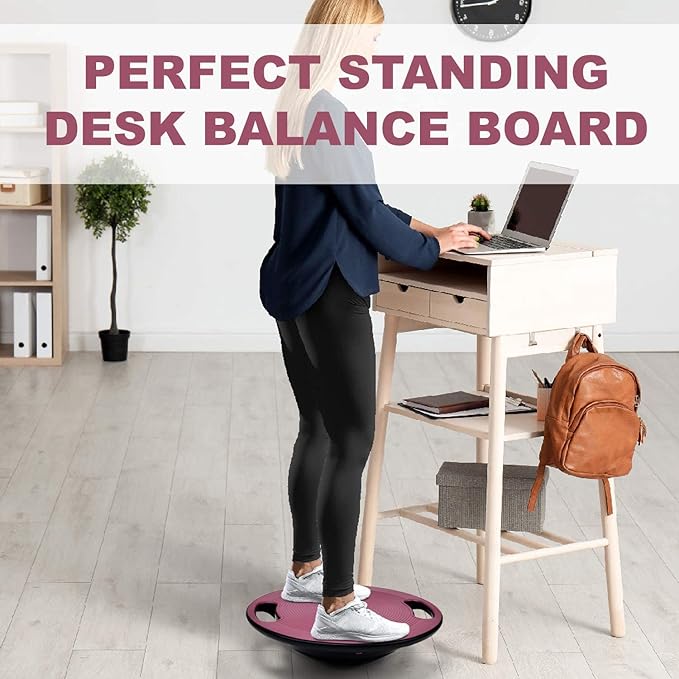 Yes4All Upgraded Wobble Balance Board, 16.34" TPE Non-slip, Stability Board for Home Gym, Standing