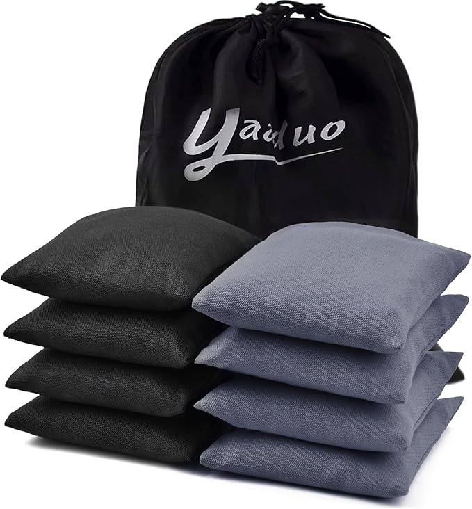 Set of 8 Regulation Cornhole Bags Double Sided, Weather Resistant Bean Bags for Cornhole Toss Game