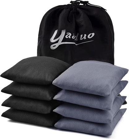 Set of 8 Regulation Cornhole Bags Double Sided, Weather Resistant Bean Bags for Cornhole Toss Game