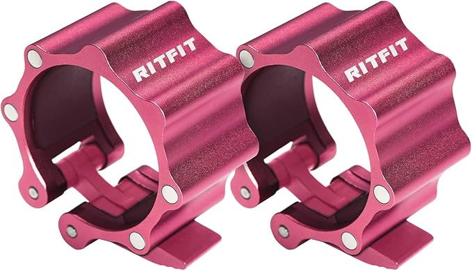 RitFit 2-Inch Magnetic Barbell Collars Locking Clamps - Heavy Duty Aluminum Alloy, Quick Release