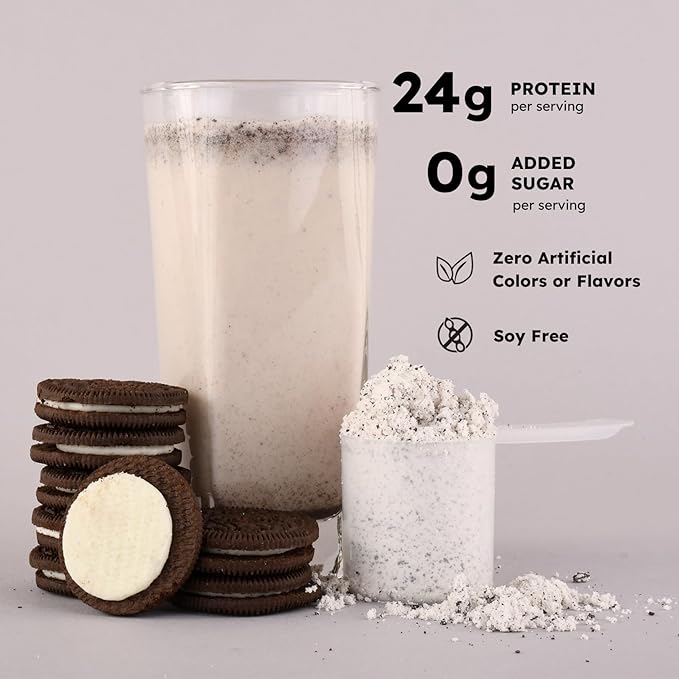 Earth Fed Muscle Husky Dunker Cookies N' Cream Truly Grass Fed Whey Protein Powder - No Artificial