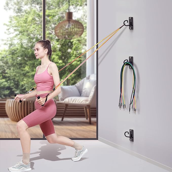 (3PCS) Wall Mount Workout Anchors,Resistance Band Wall Anchor,Space Saving Wall Mount Workout