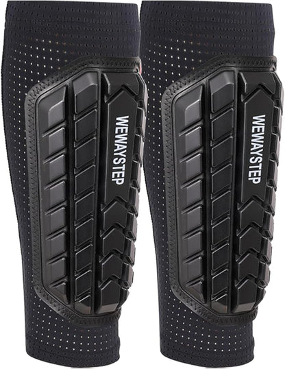 Shin Guards Soccer Kids Youth, Adult Shin Guards with Honeycomb Padding，Breathable & Anti-Slip Calf