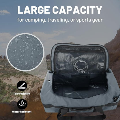 MIER Water Resistant Backpack Duffle Heavy Duty Convertible Duffle Bag with Backpack Straps for
