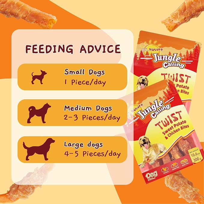 Jungle Calling Chicken & Sweet Potato Dog Treats ??Gluten-Free, Grain-Free, High-Protein Natural