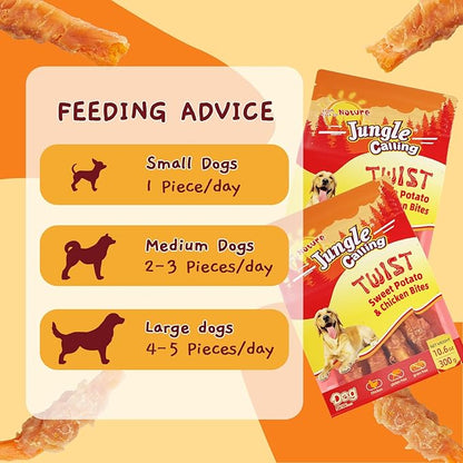 Jungle Calling Chicken & Sweet Potato Dog Treats ??Gluten-Free, Grain-Free, High-Protein Natural