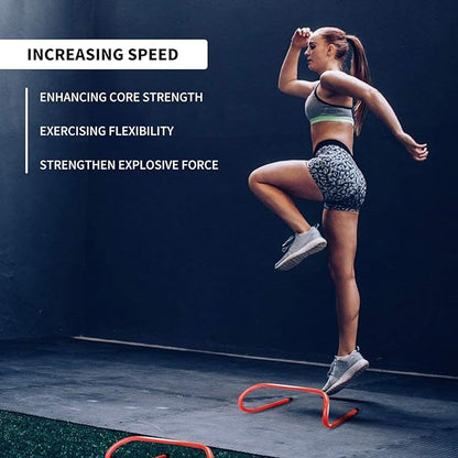 12 Hurdles Training Speed Agility Training Durable with 10 Marker Cone