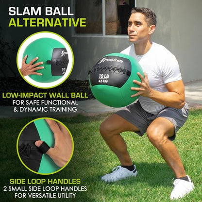 ProsourceFit Soft Medicine Balls, Wall Balls and Full Body Dynamic Exercises, Color-Coded Weights: