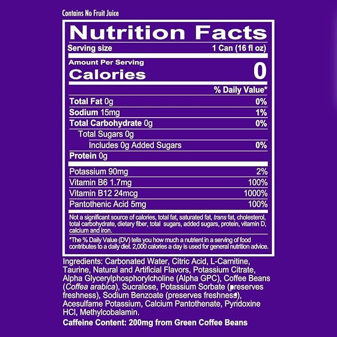 REDCON1 Energy High Performance Drink, Sour Gummy Blast - Zero Sugar Energy Drink with Alpha GPC