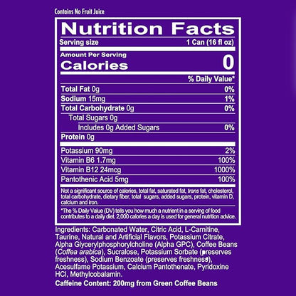 REDCON1 Energy High Performance Drink, Sour Gummy Blast - Zero Sugar Energy Drink with Alpha GPC