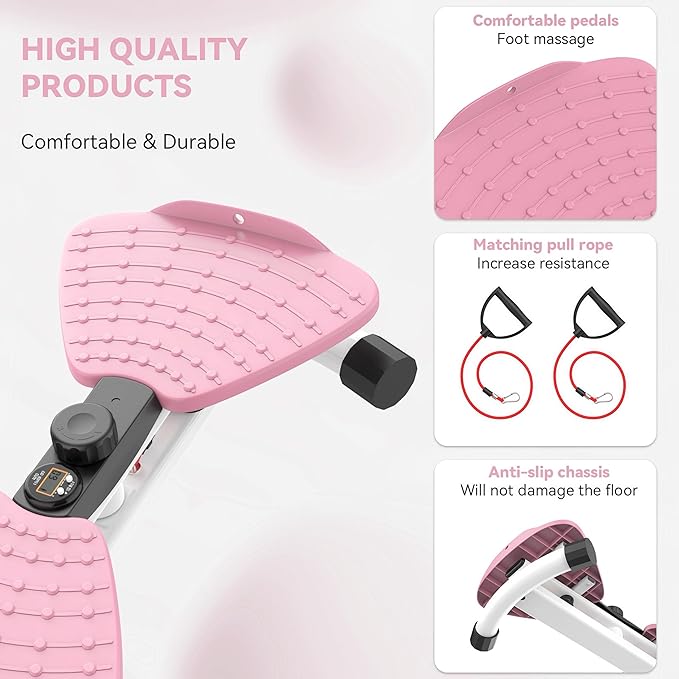 renZEC Waist Twister Machine, Adjustable Exercise Twist Board for Women Men, Noiseless Ab Twister