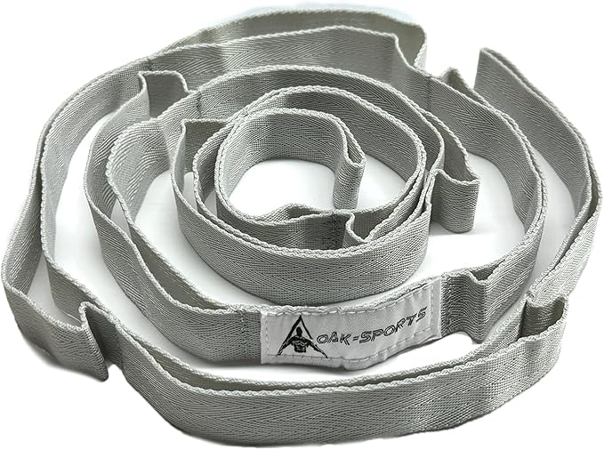 Stretching Strap Yoga Strap with Loops, Stretch Straps for Physical Therapy, Non-Elastic Exercise