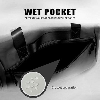 Weekender Duffel Bag with Shoe Compartment And Wet Pocket-Luggage Everyday Overnight Bag for Men